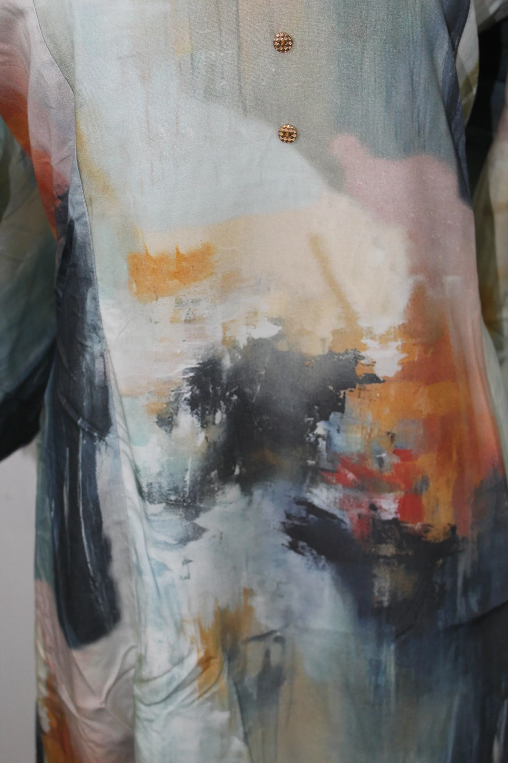 Deeksha Peacock Galaxy Orange, Black and White - Image 4