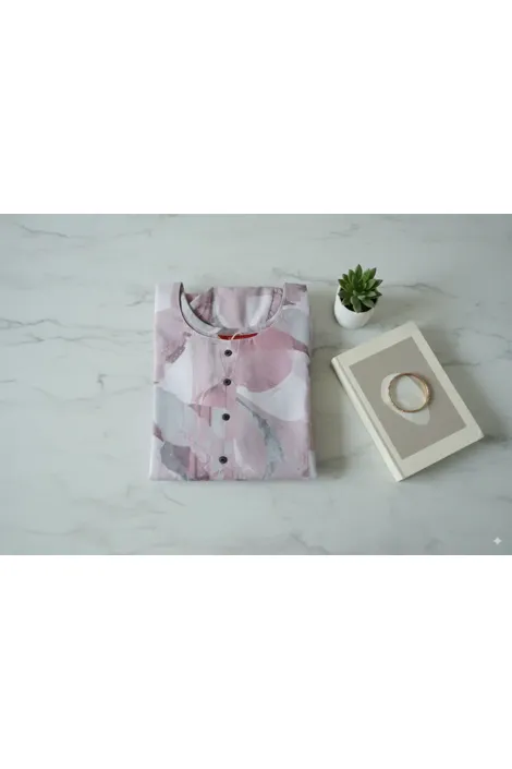 Deeksha Peacock Galaxy Planets Peach and white - Image 3